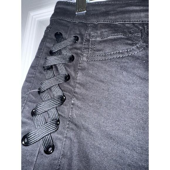 Sofia Vergara Jeans Rosa Highrise Curvy Skinny Ankle Jeans Distressed Black Sz 8 - Picture 7 of 7